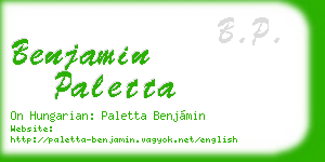 benjamin paletta business card