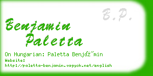 benjamin paletta business card